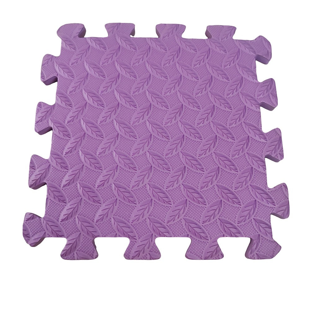 A purple Eva Foam coloured mat with a textured surface, consisting of 6 interlocking pieces.