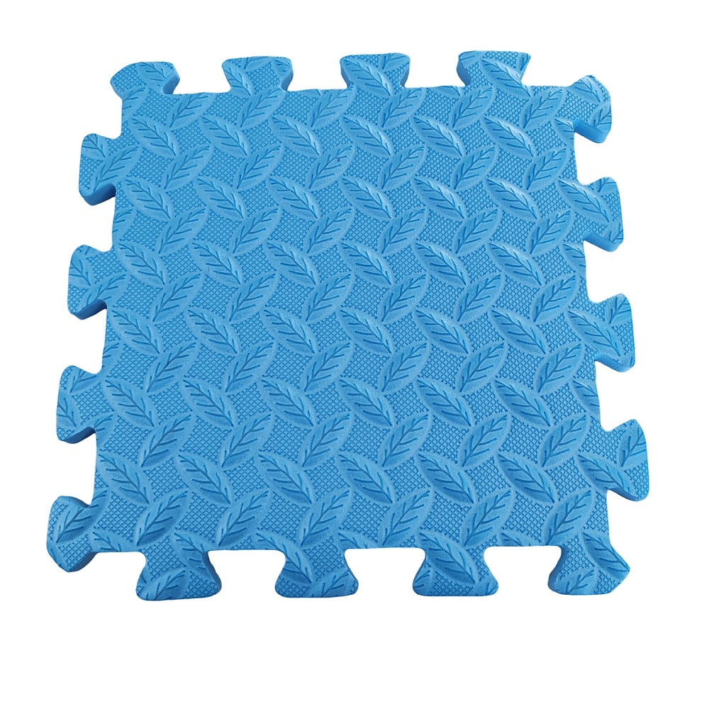 A royal blue Eva Foam coloured mat with a textured surface, consisting of 6 interlocking pieces.