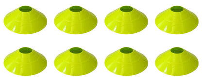 Flat Marker Disc Training Cones - 8 Pack - Assorted Colours - view 2