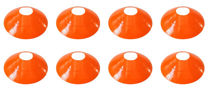 Flat Marker Disc Training Cones - 8 Pack - Assorted Colours
