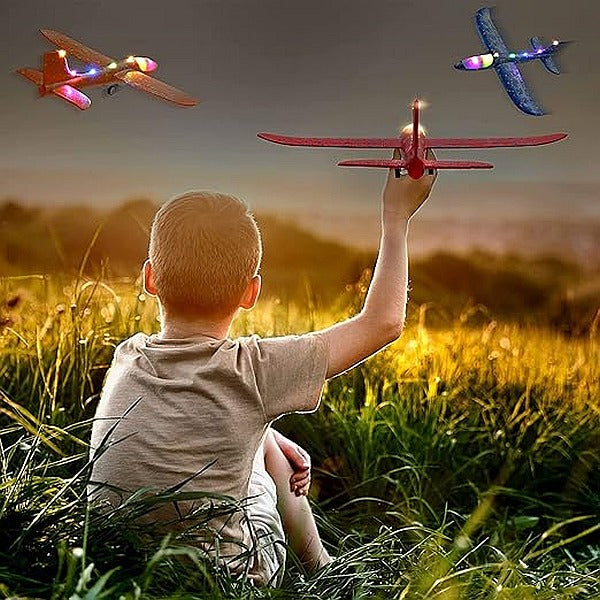 Airplane Foam Glider & Gun Launcher - 2 Flight Modes
