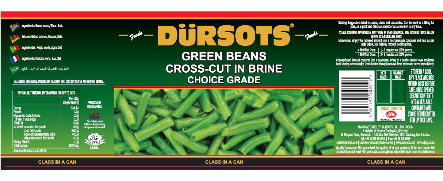 Dursots - Green Beans Cross-Cut