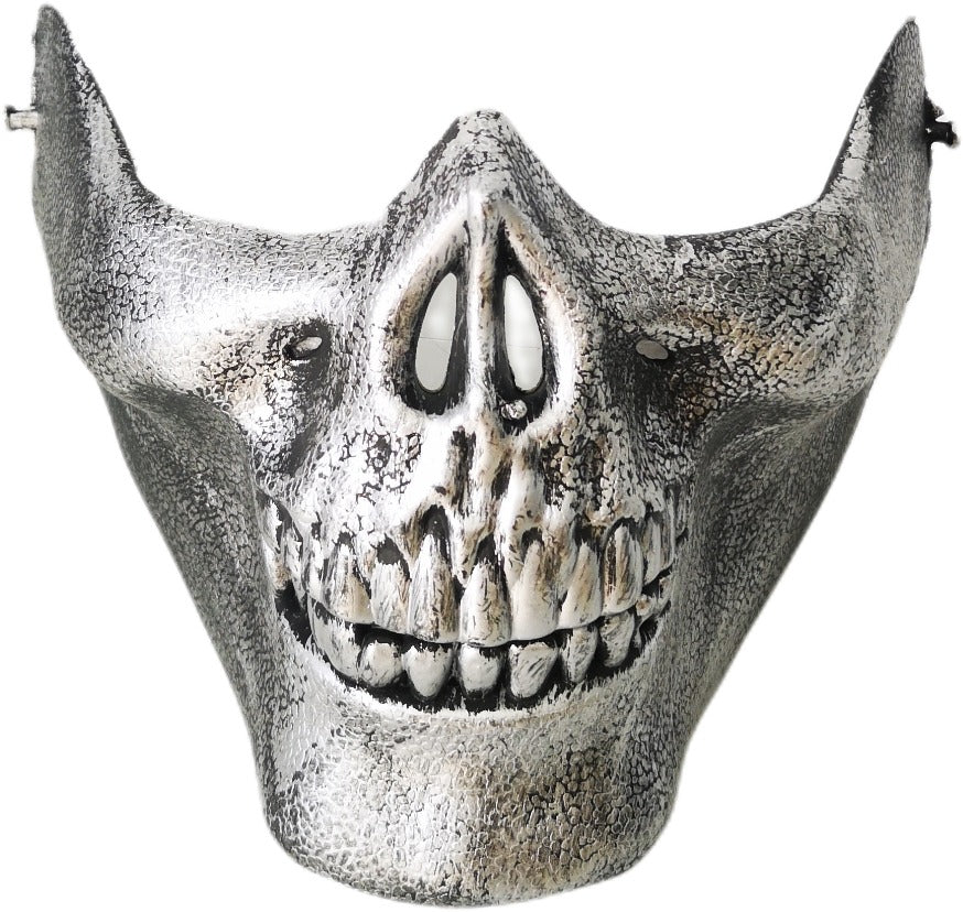 Half Skeleton Face Dress Up Mask For Adults - Halloween