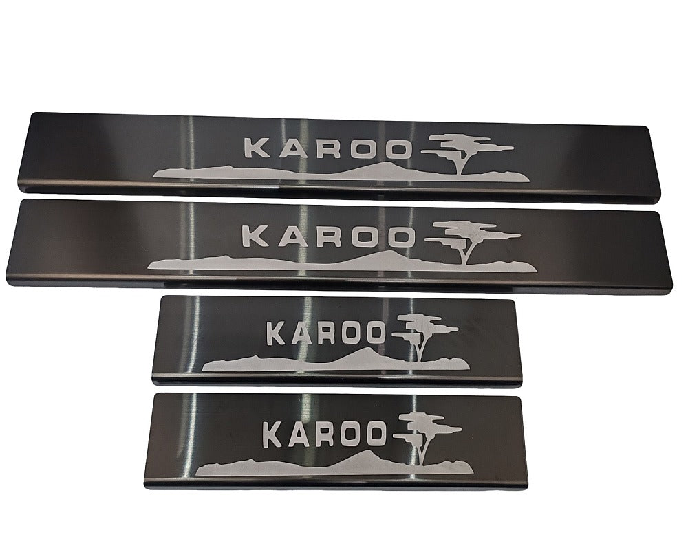Scuff Plates 4 Set - Anodized Black Stainless Steel