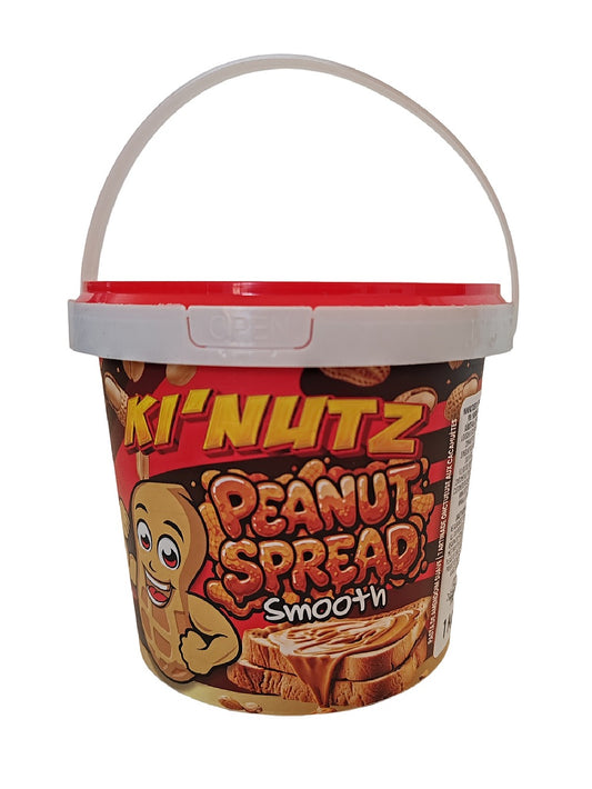 KI'NUTZ Peanut Spread Smooth 1 Kg - 12 Pack