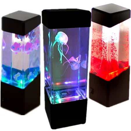 Night Light, Lava Lamp, Night light Jellyfish, volcano and fish image