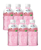 Mogu Mogu Juice Drink with Nata de Coco Jelly 320ml Pack of 6 Refreshing Tropical Thai-Made Sip & Chew Beverage