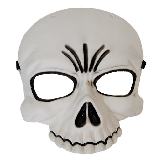 Halloween dress up mask, half skeleton mask, half skull dress up mask white