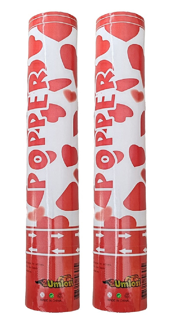Party Popper - Heart Confetti - 2 Pack