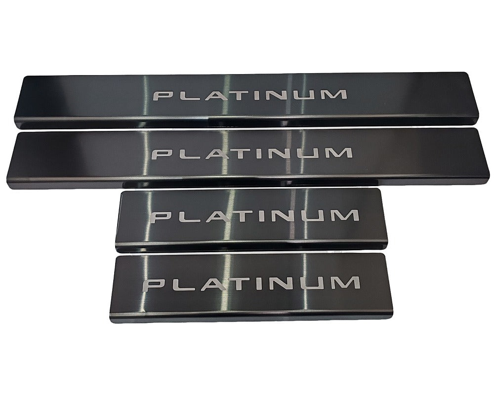 Scuff Plates 4 Set - Anodized Black Stainless Steel