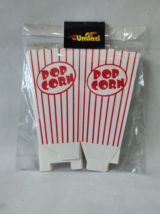 foldable popcorn boxes, popcorn, popcorn box 18 piece, Umlozi popcorn box