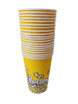 40 Popcorn cardboard round tubs, disposable, popcorn 40