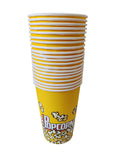40 Popcorn cardboard round tubs, disposable, popcorn 40