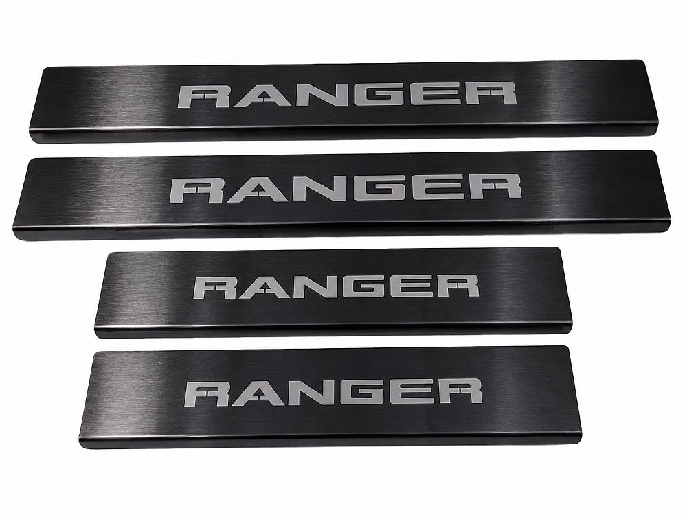 Scuff Plates 4 Set - Anodized Black Stainless Steel