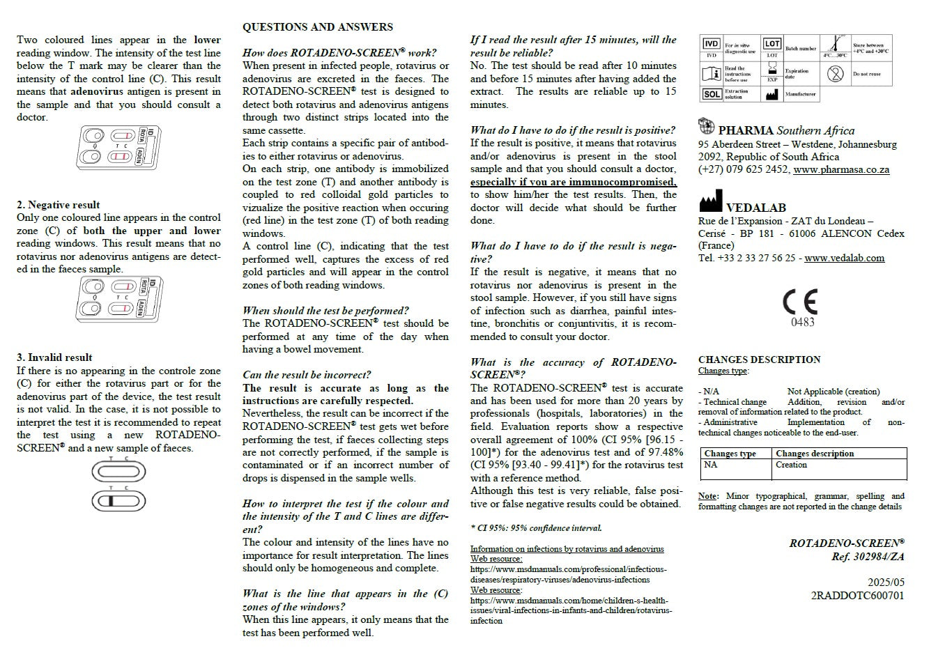 Rotadeno-Screen Self Diagnostic Test