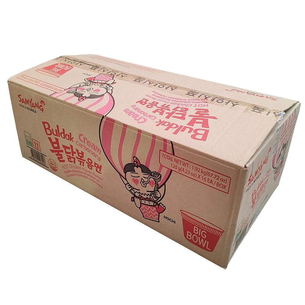 Samyang Buldak Korean Big Bowl Fire Noodles Bulk Box- 16 Pack