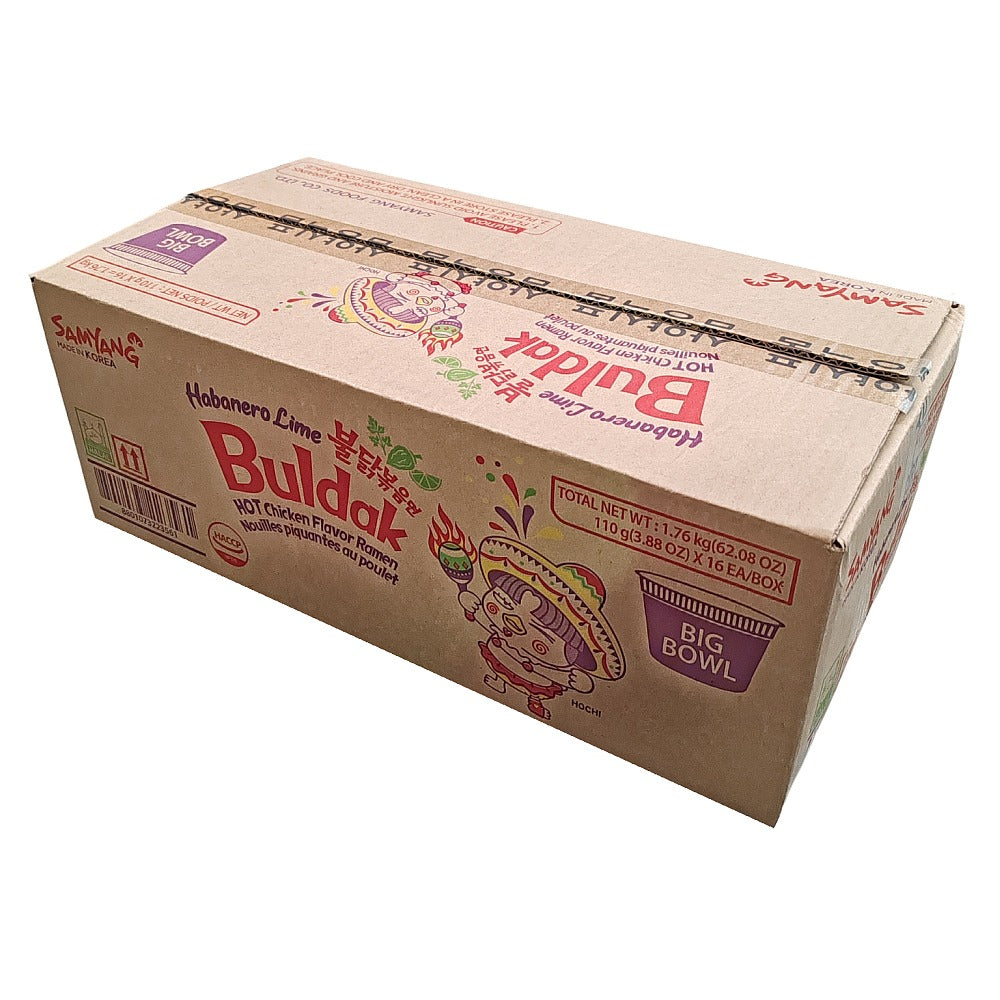 Samyang Buldak Korean Big Bowl Fire Noodles Bulk Box- 16 Pack