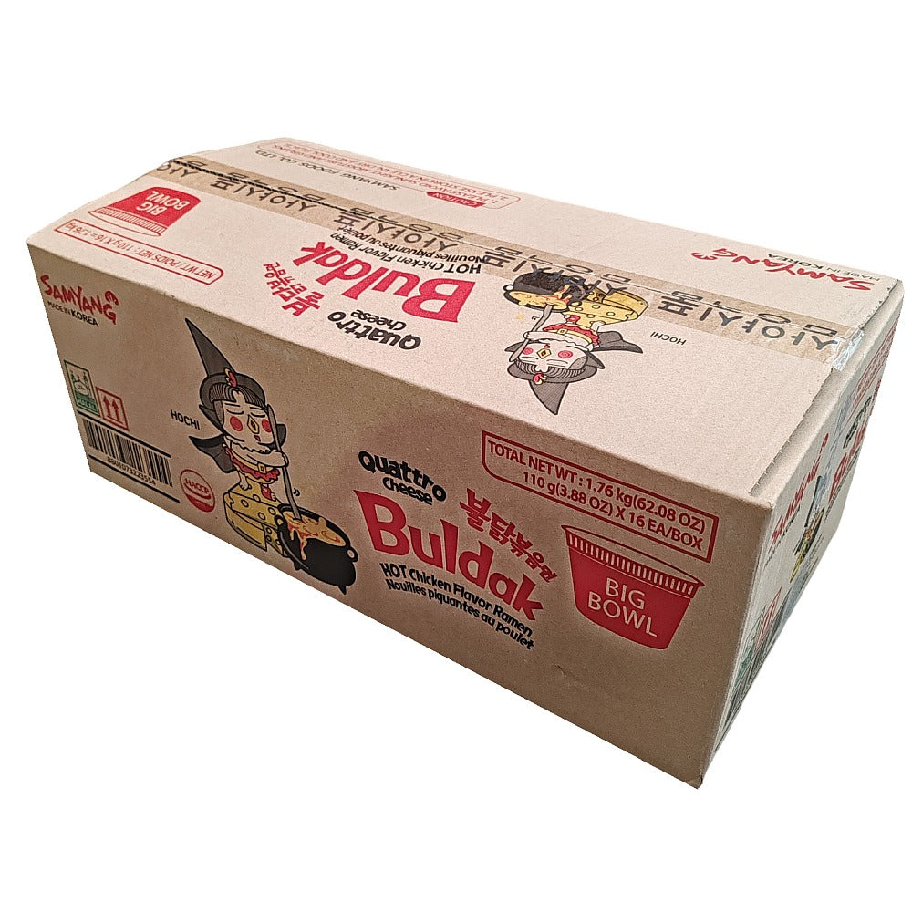 Samyang Buldak Korean Big Bowl Fire Noodles Bulk Box- 16 Pack