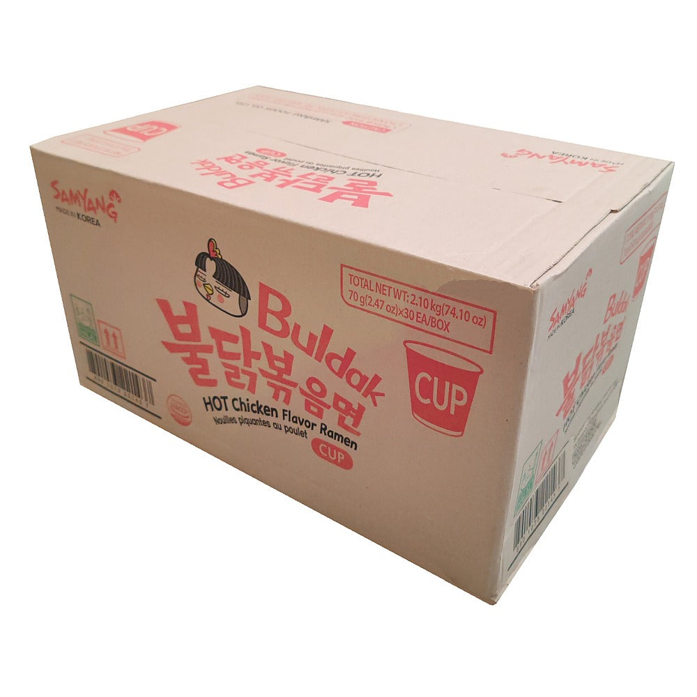 Samyang Korean Buldak Fire Noodles Cups - Bulk 30 Pack