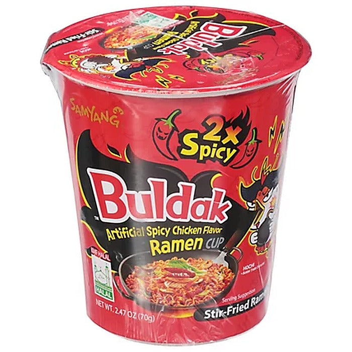 Samyang Korean Buldak Fire Noodles Cups - Bulk 30 Pack