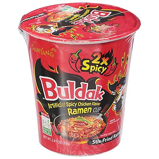 Samyang Korean Buldak Fire Noodles Cups - Bulk 30 Pack