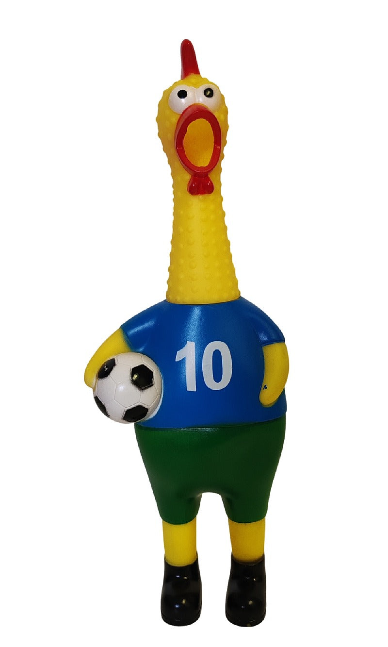 Soccer Screaching Chicken Chew Toy For Dogs & Soccer Supporters
