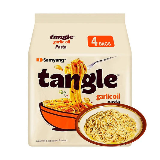 Samyang Tangle  - Garlic Oil Flavour Pasta - 8 Pack 100g