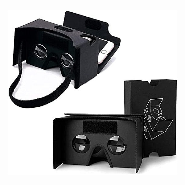 VR Headsets 2 Pack of 3D Box Cardboard Virtual Reality Glasses