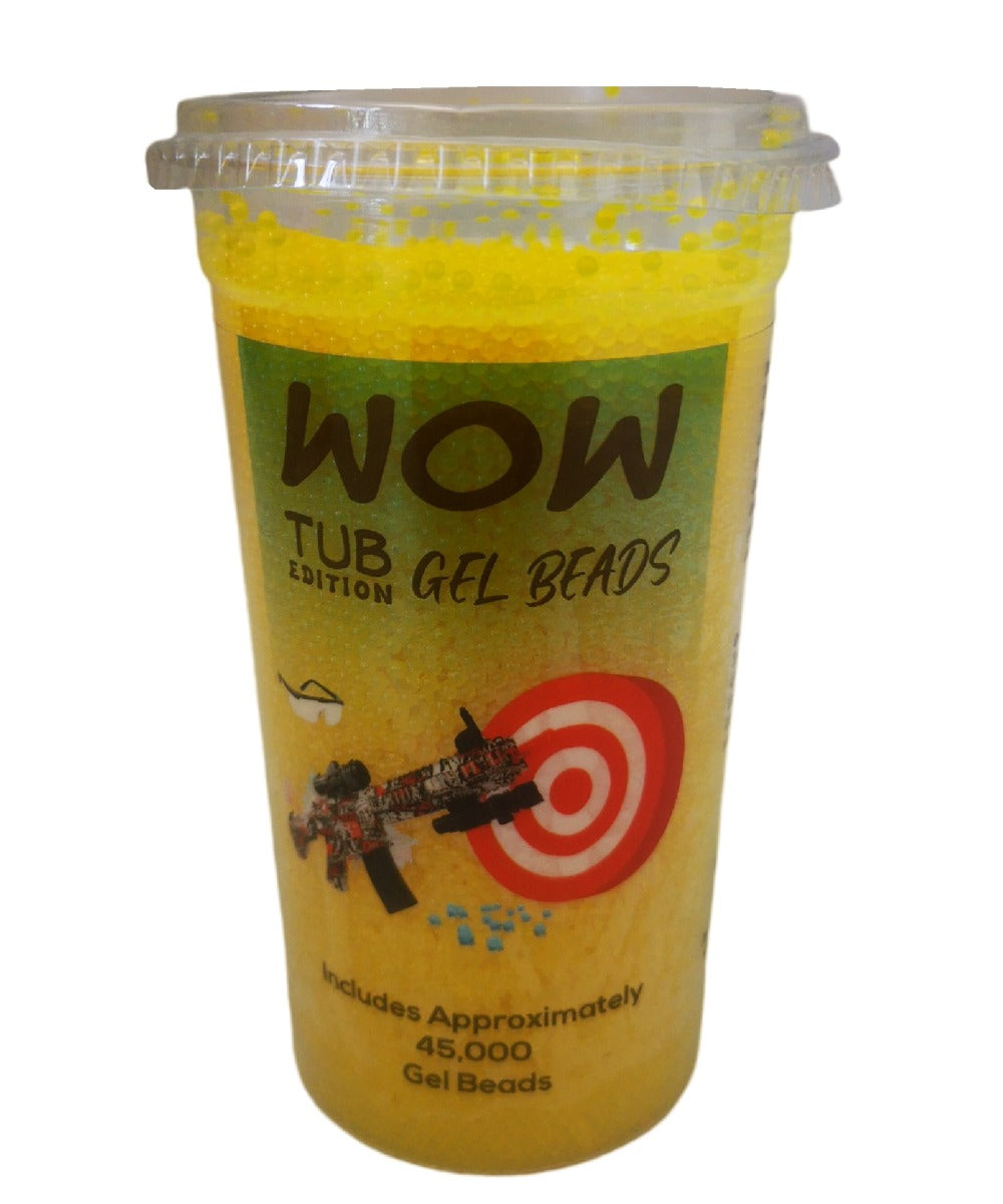 Yellow gel beads