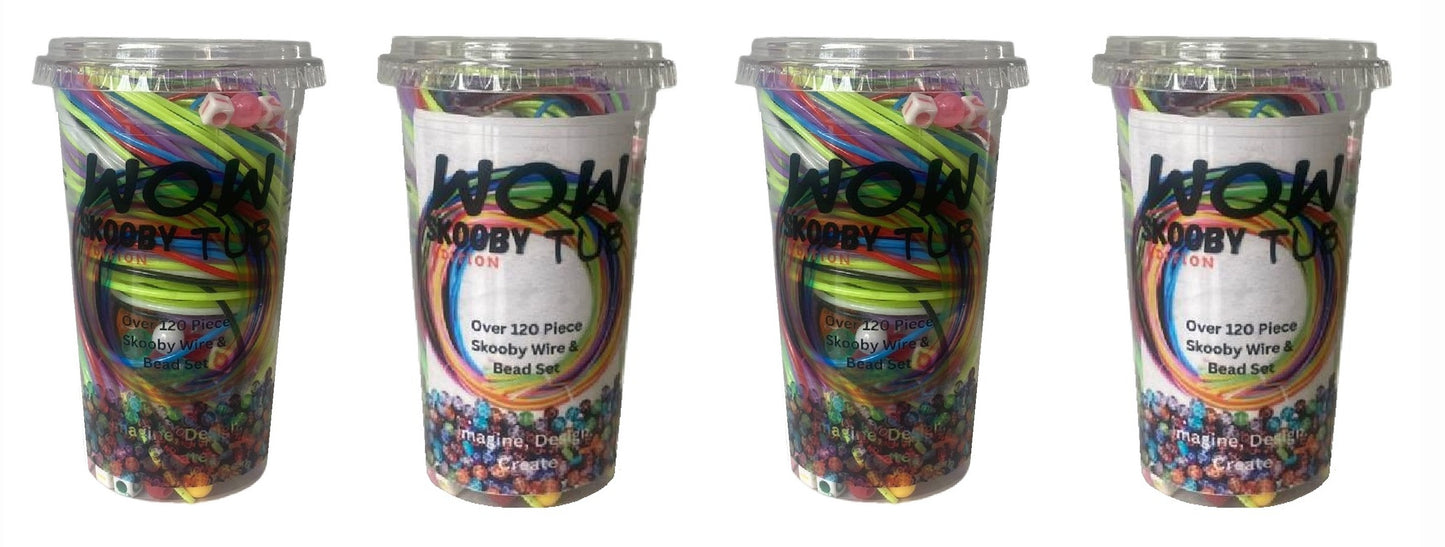 WowTub Skooby Edition: Jewelry Skooby Wire + 120 Piece Craft Kit - 4 Pack