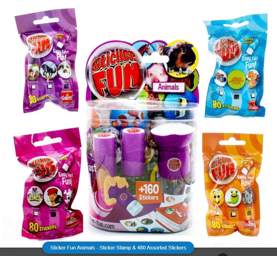 Sticker Fun - Sticker Stamp & 480 Assorted Stickers