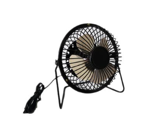 USB Mini Desk Fan - 4 Inch - Metal