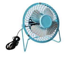 USB Mini Desk Fan - 4 Inch - Metal