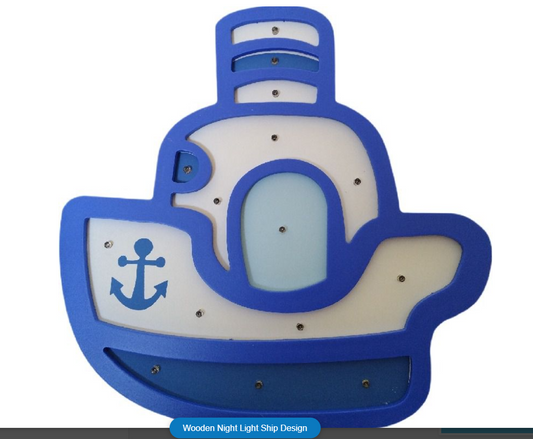Wooden Night Light Ship Design