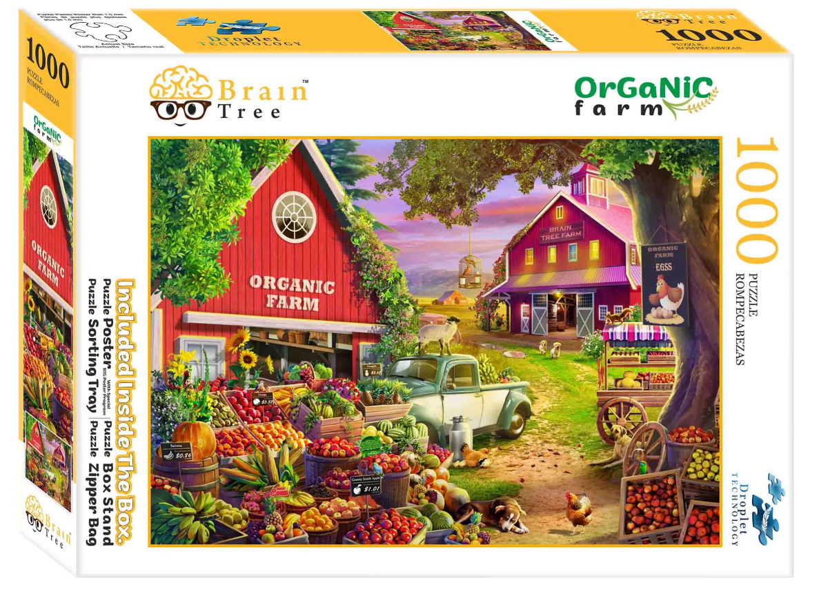 Organic Farm jigsaw puzzles 1000-piece from Brain Tree