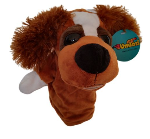 hand puppet doggy with movable fingers and mouth