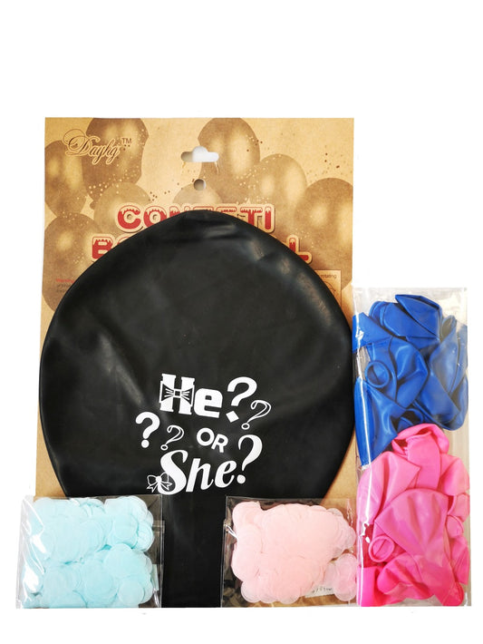 Gender Reveal Giant Balloon Set - "He or She"