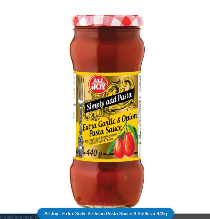 All joy, Pasta Sauce , Extra Garlic & Onion Pasta Sauce