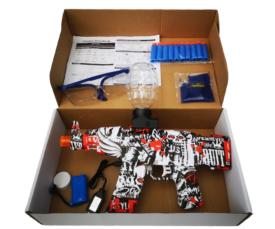 Rechargeable Electric Gel Ball Blaster, Protective Eyewear & 8000 Gel Balls