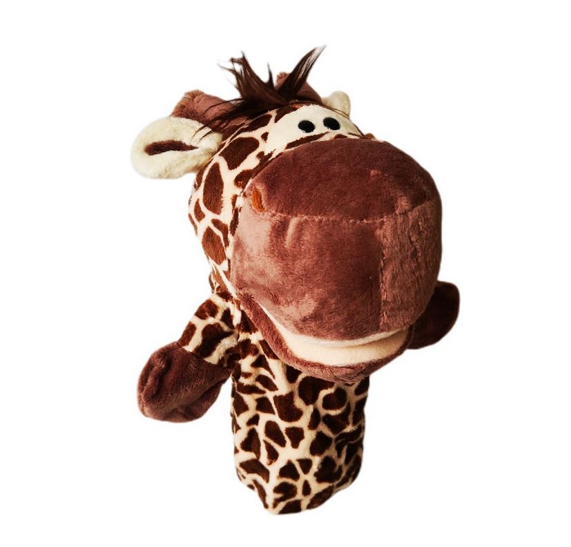 hand puppet giraffe with movable fingers and mouth  