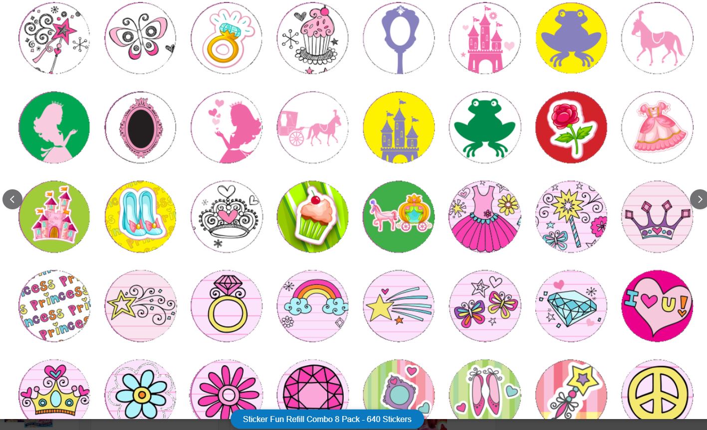 Sticker Fun Refill Combo 8 Pack - 640 Stickers