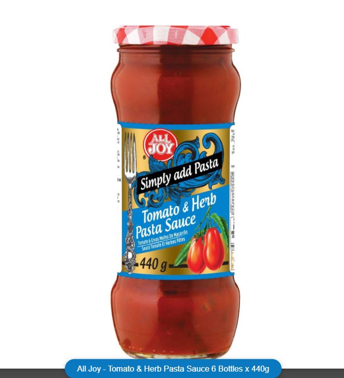 All joy, Pasta Sauce , Tomatao & Herb Pasta Sauce