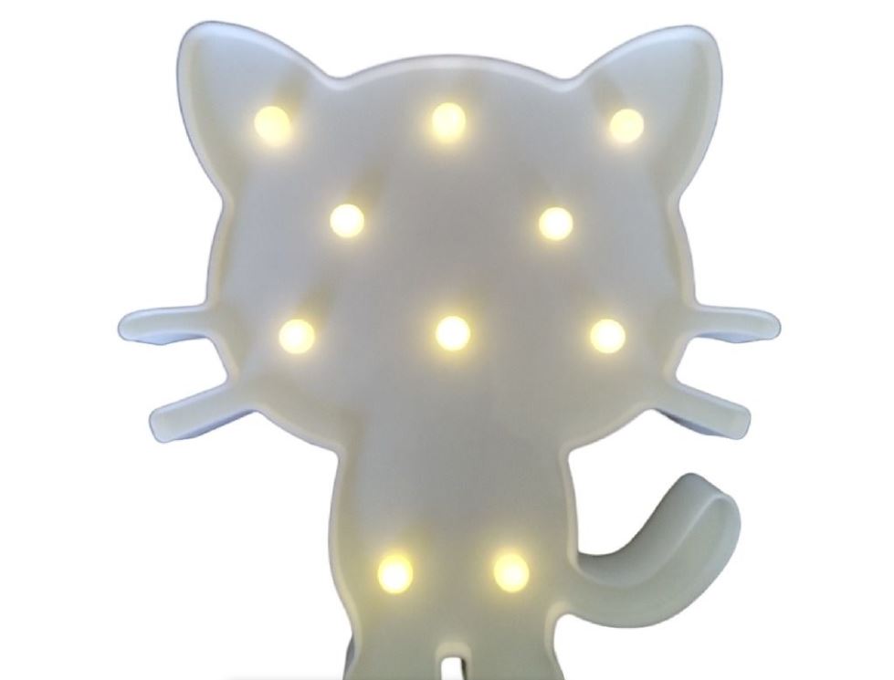 Night Light Cat - Battery Operated Cat - 28 cm