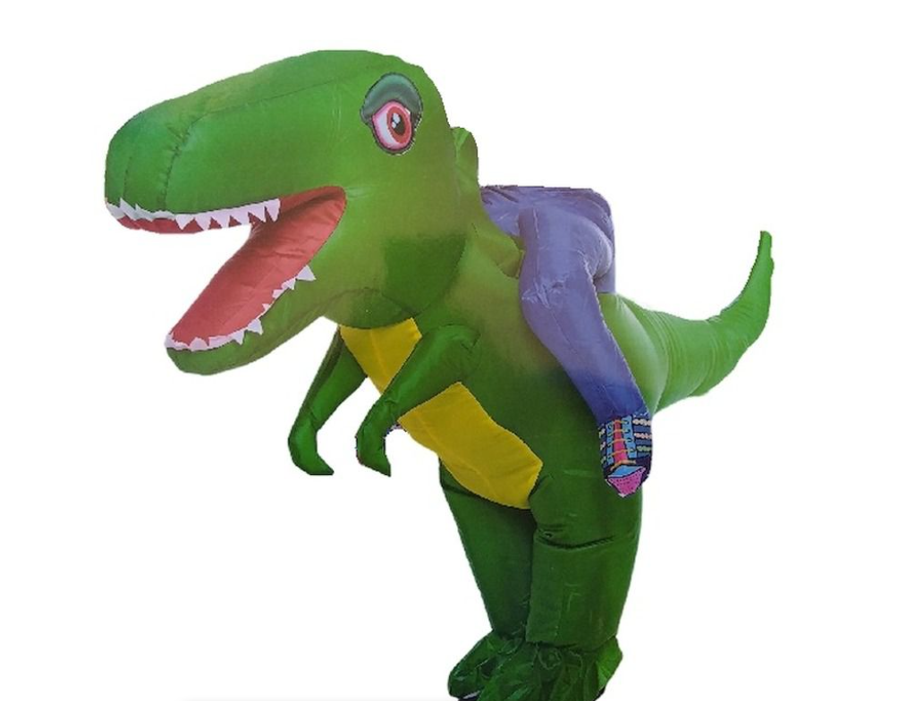 Riding A Dinosaur Suit With Automatic Battery Air Inflator for Kids