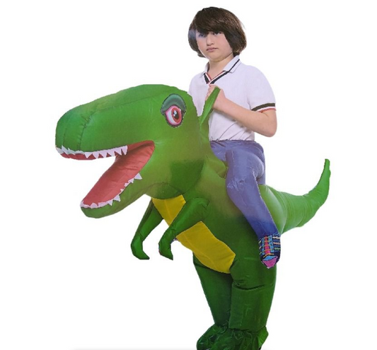Riding A Dinosaur Suit With Automatic Battery Air Inflator for Kids