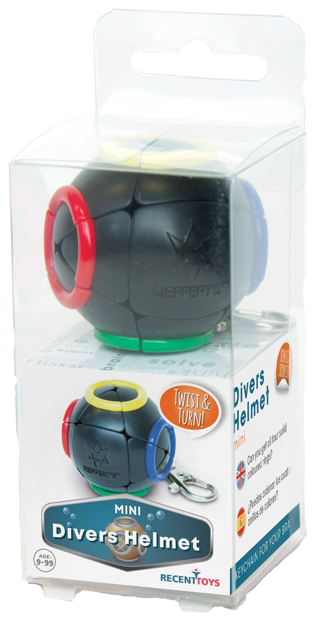 Mini Diver's Helmet Keychain by Meffert's - 3D Puzzle and BrainTeaser