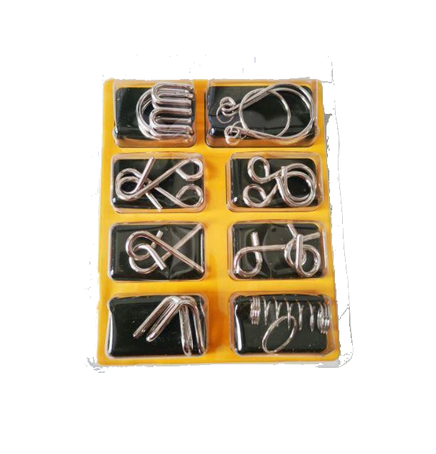 3D Metal Puzzles Challenge - Set of 8