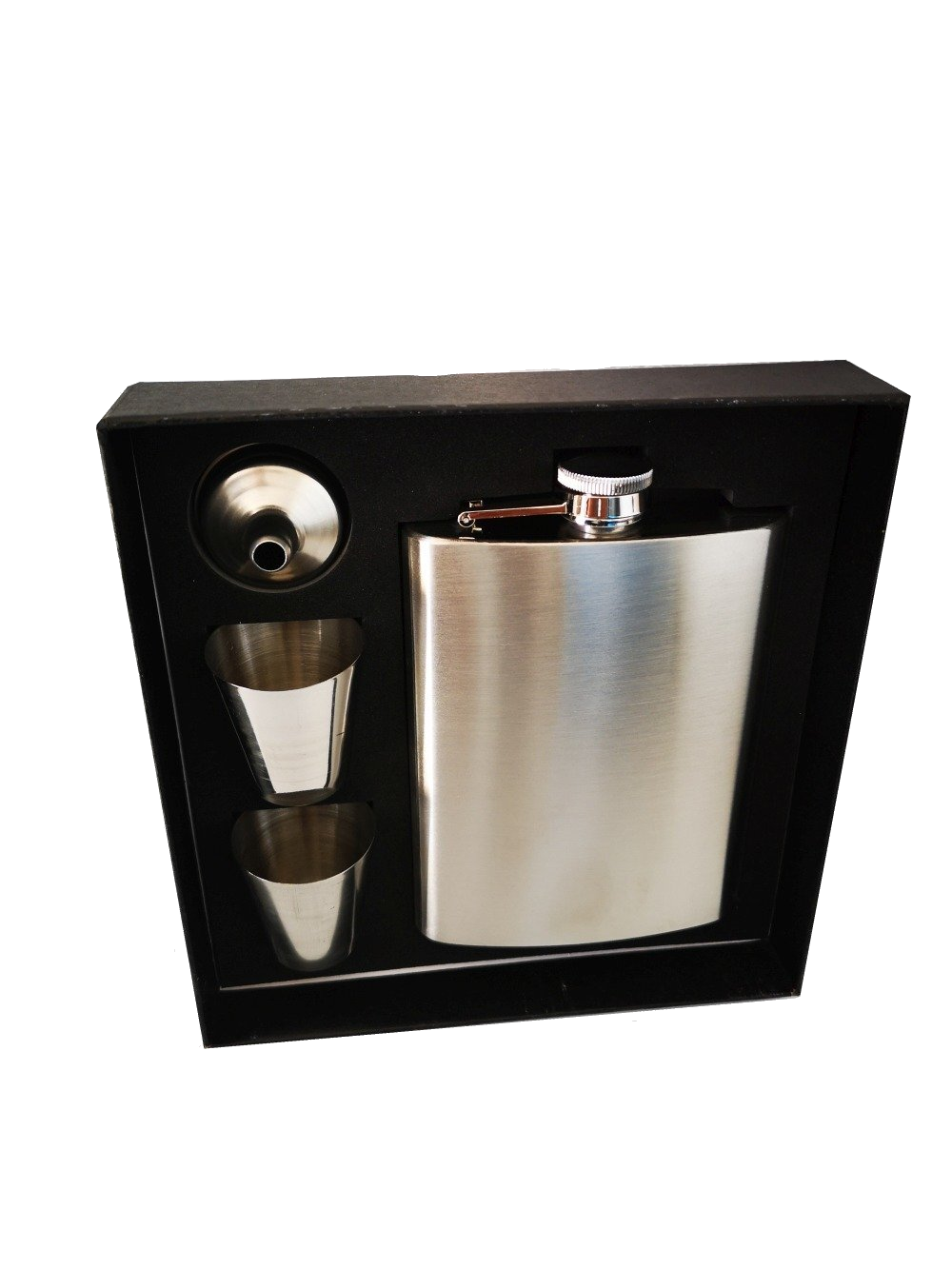 Hip Flask 200ml Gift Set - Hip Flask, Mini Cups & Funnel