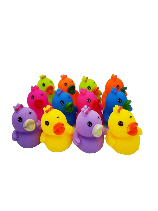 Floating Bath Ducks Set of 12 Assorted Colours