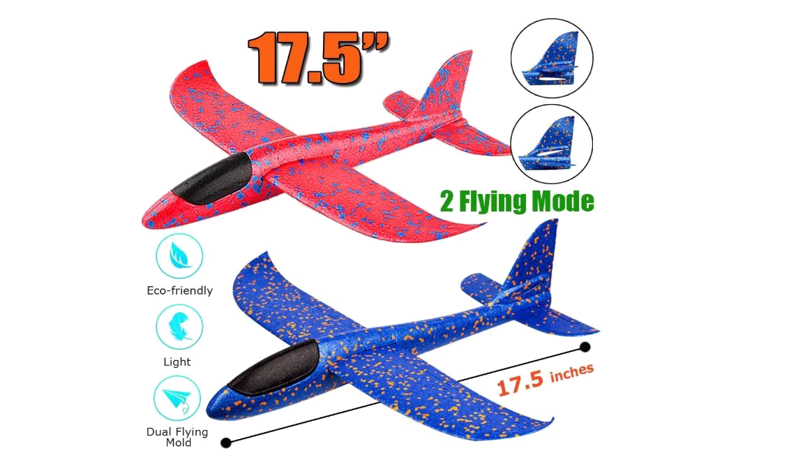 red an blue glider planes